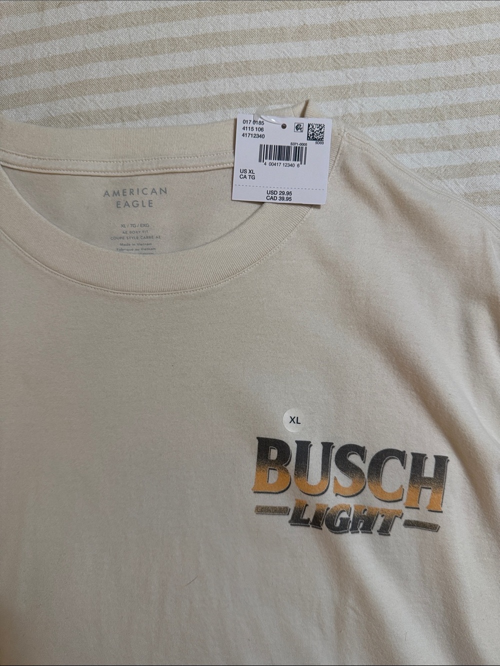 NWT American Eagle Vintage Style Busch Light T Shirt